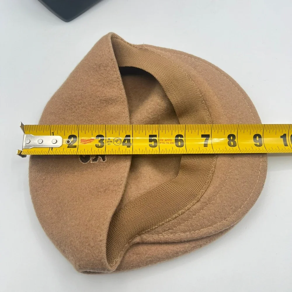 Vintage 00s Stacy Adams Mens Wool‎ Newsboy Flat Cap Hat Driving Golf Tan L/XL